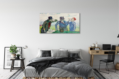Acrylic print Men meeting art