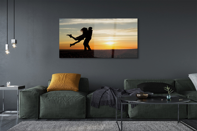 Acrylic print People clouds west