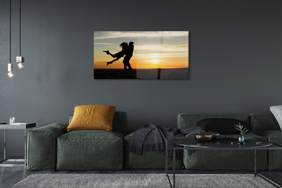 Acrylic print People clouds west