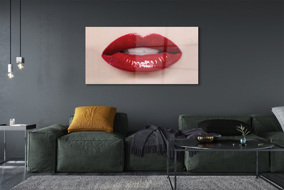 Acrylic print Red lips