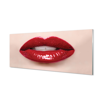 Acrylic print Red lips