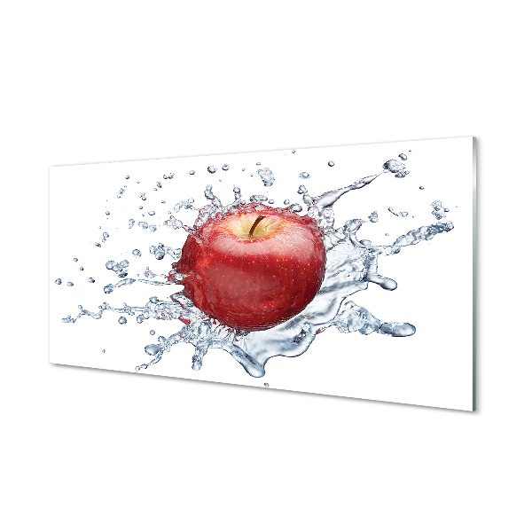 Acrylic print Red apple in water