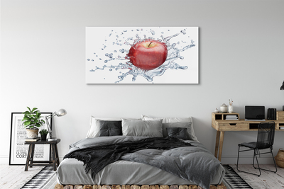 Acrylic print Red apple in water