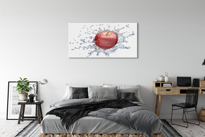 Acrylic print Red apple in water