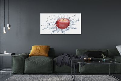 Acrylic print Red apple in water