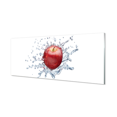 Acrylic print Red apple in water