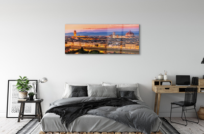 Acrylic print Italy panoramic night dom