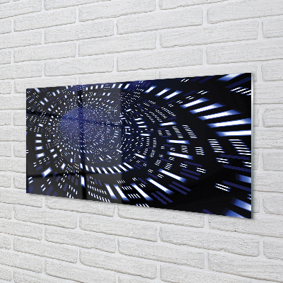 Acrylic print 3d blue tunnel