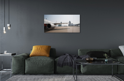 Acrylic print Sky building airplane airport