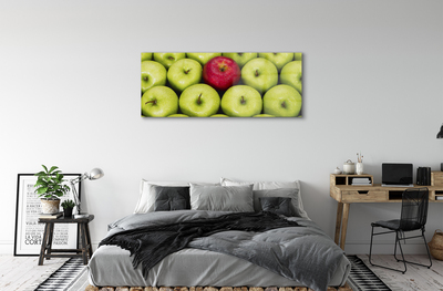 Acrylic print The green and red apples