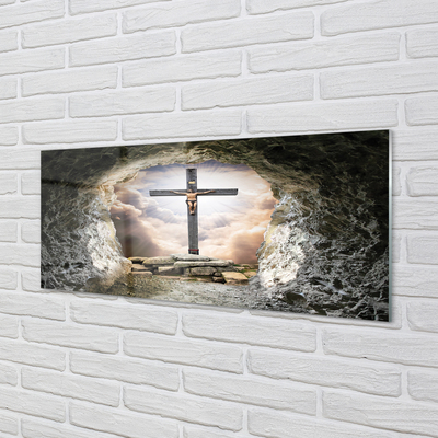 Acrylic print Basement light cross jesus