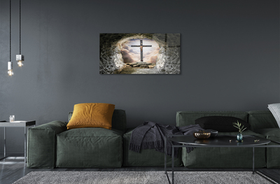 Acrylic print Basement light cross jesus