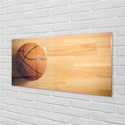 Acrylic print The ball in the basket on the floor