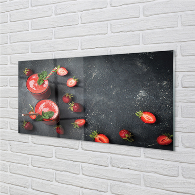 Acrylic print Strawberry cocktail