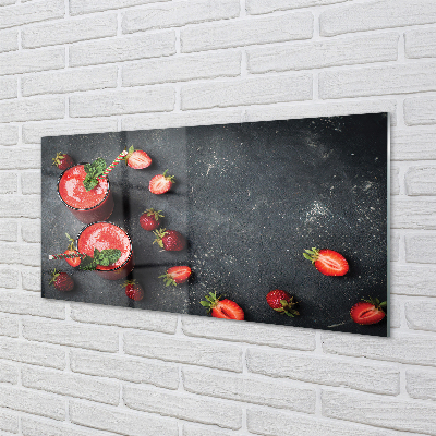 Acrylic print Strawberry cocktail