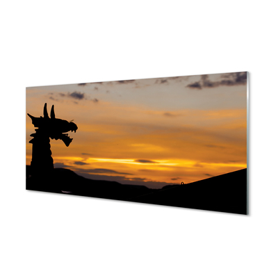 Acrylic print Dragon sky sunset