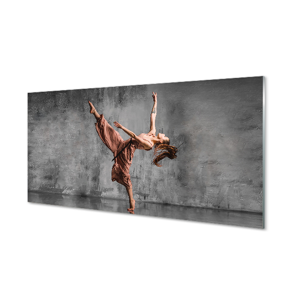 Acrylic print Dancing female long hair