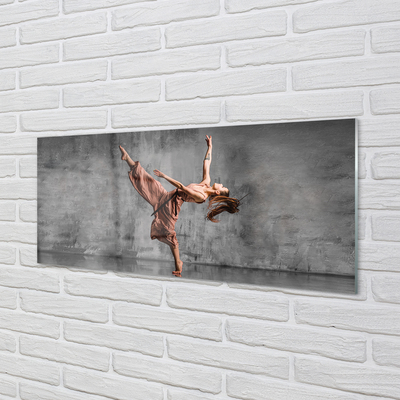 Acrylic print Dancing female long hair