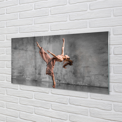 Acrylic print Dancing female long hair