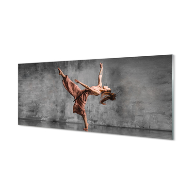 Acrylic print Dancing female long hair