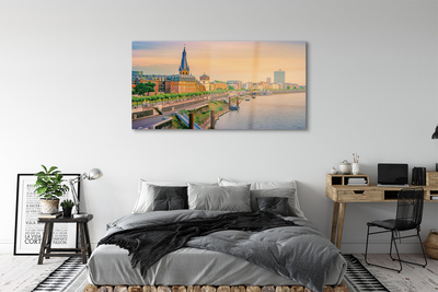 Acrylic print Germany sunrise river