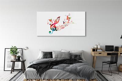 Acrylic print Notes colorful butterflies