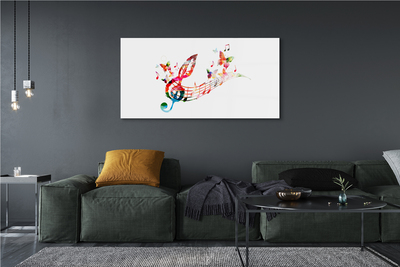 Acrylic print Notes colorful butterflies
