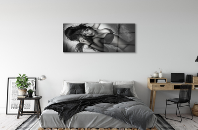 Acrylic print Female black and white