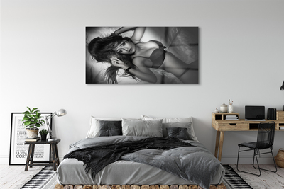 Acrylic print Female black and white