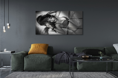 Acrylic print Female black and white