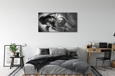 Acrylic print Female black and white