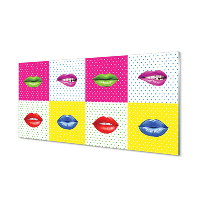 Acrylic print Colored lips