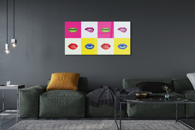 Acrylic print Colored lips