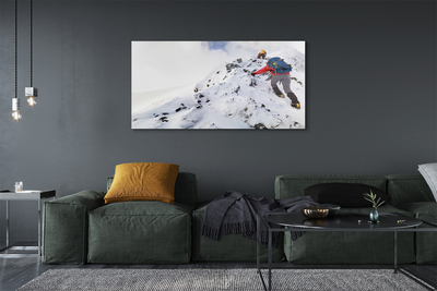 Acrylic print Rockclimbing