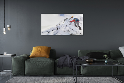 Acrylic print Rockclimbing