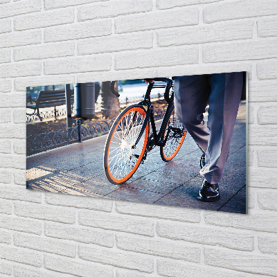 Acrylic print City bike leg