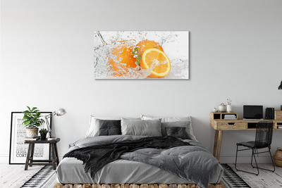 Acrylic print Oranges in water