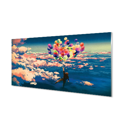 Acrylic print Clouds sky balloons