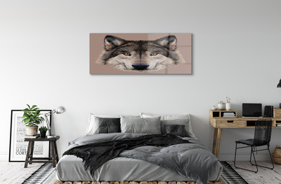 Acrylic print Painted wolf