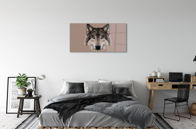 Acrylic print Painted wolf