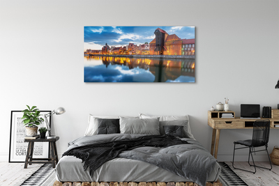 Acrylic print Building river gdansk