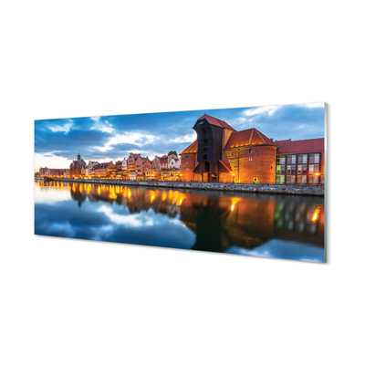 Acrylic print Building river gdansk