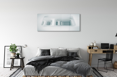 Acrylic print White 3d support