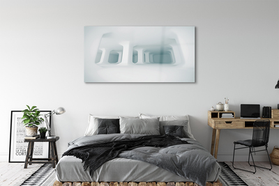 Acrylic print White 3d support