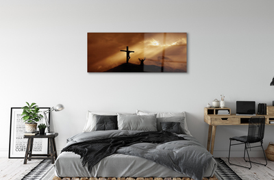 Acrylic print Jesus cross light