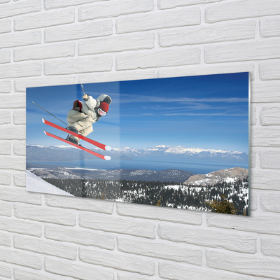 Acrylic print Mountain-skiers