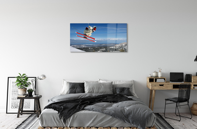 Acrylic print Mountain-skiers