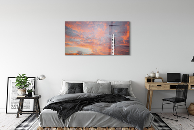 Acrylic print Sunset sky ladder