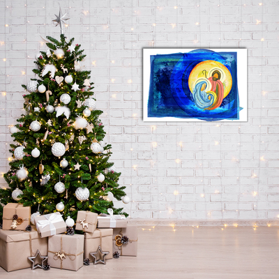 Plexiglas® Wall Art Abstraction Holy Family Winter