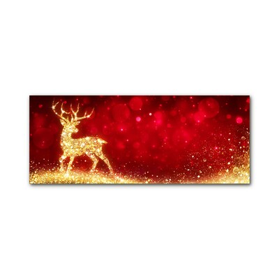 Plexiglas® Wall Art Golden Reindeer Christmas Decoration